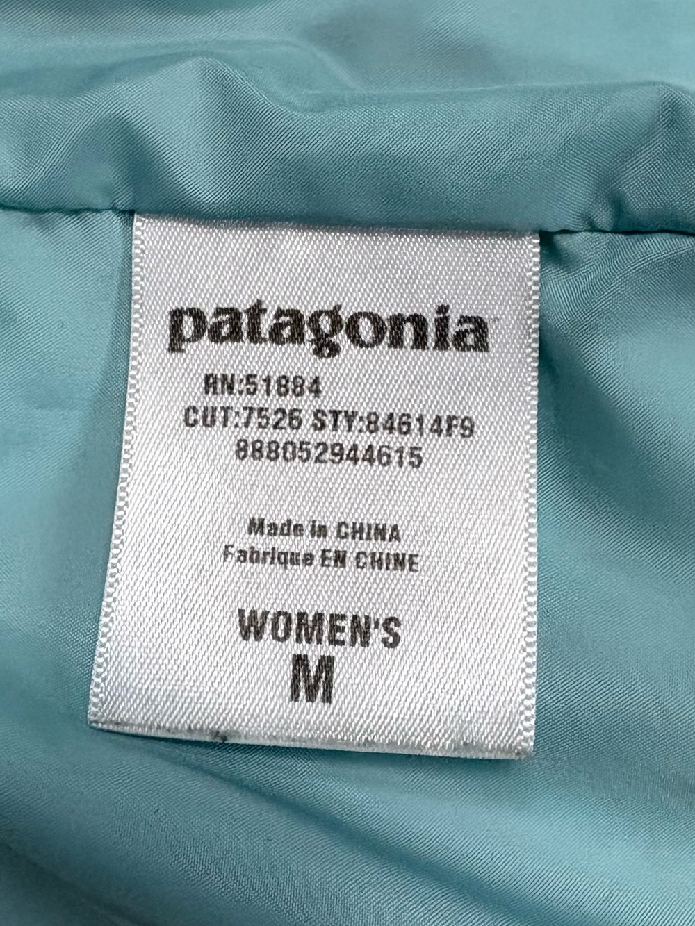 Women's PATAGONIA Teal Blue FITZ ROY Goose Down PUFFER Insulated WINTER JACKET M - Picture 4 of 4